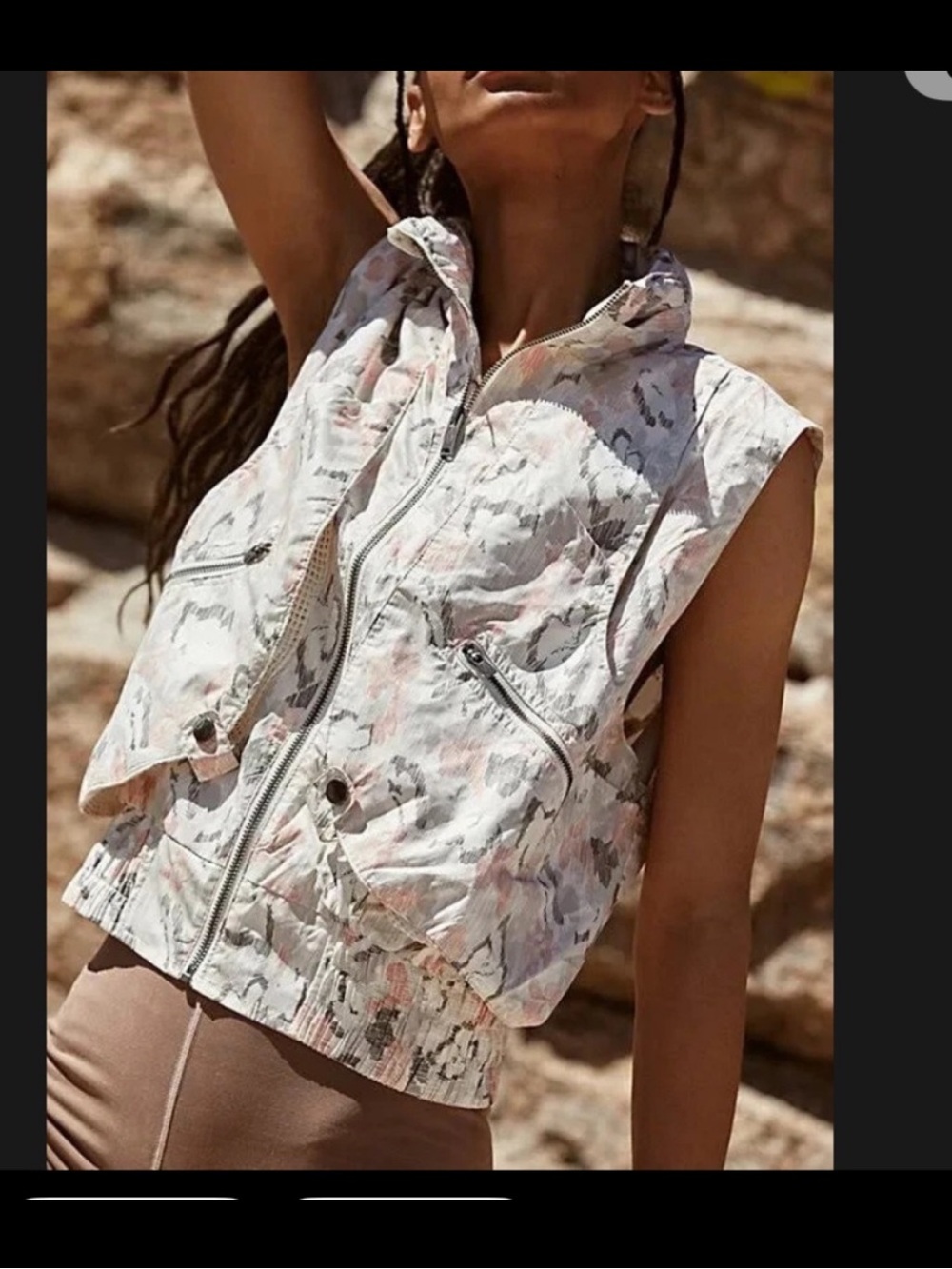 FP Movement Off the Grid Printed Vest Sz S NWT!